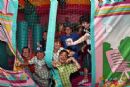 The children were bouncing with joy! The children were bouncing with joy!
